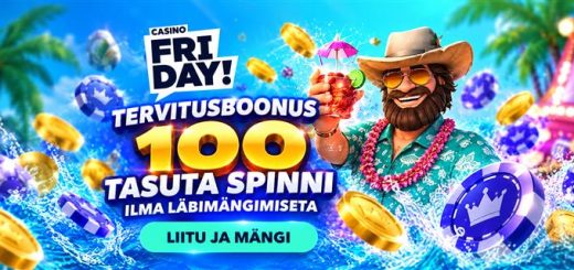 100 бесплатных вращений Casino Friday без отыгрыша