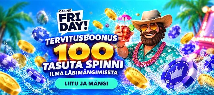 100 бесплатных вращений Casino Friday без отыгрыша